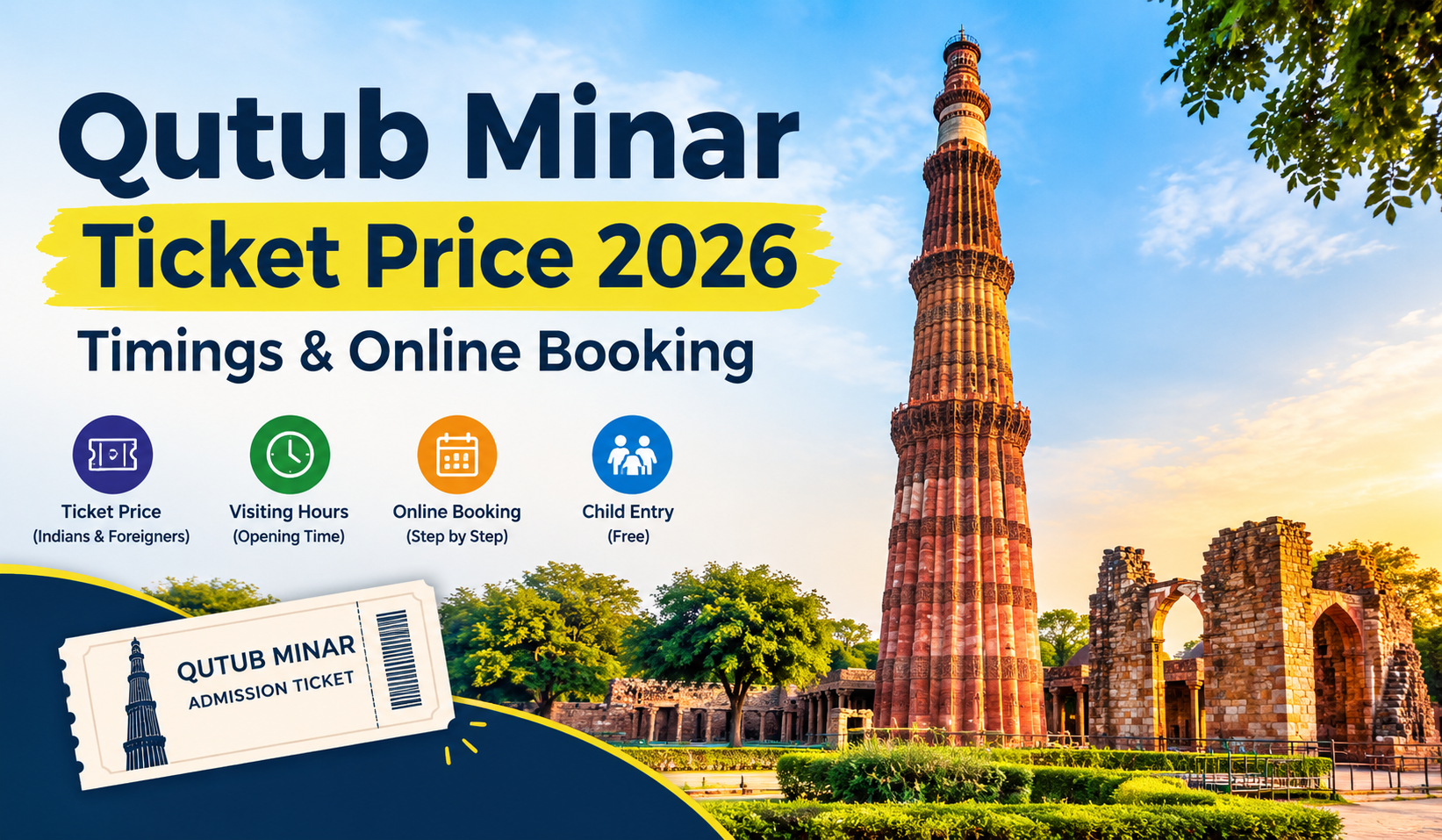 Qutub Minar Ticket Price